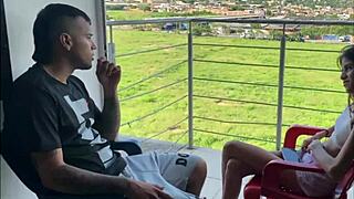 Watching the passage, my stepsister gets horny to take my big cock – full story with big tits?