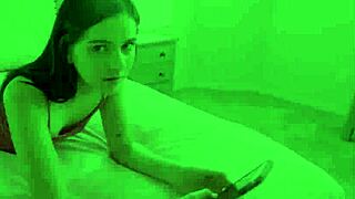 Violet Rain has sex with step brother after finding his porn on computer pov.