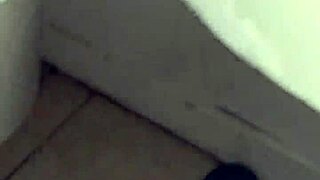 Skinny Wife Flashes Ass in Shower Blowjob!