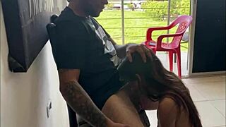 Watching the passage, my stepsister gets horny to take my big cock – full story with big tits?