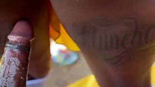 Goldilocks sloppy blowjob with big dick