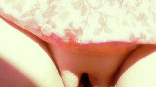 These mature women flash their huge shaved pussies in amateur homemade exhibitionist fun