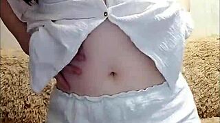 Horny Brunette Lammy Pixel Stripteases Showing Gorgeous Ass