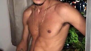 Naughty Boy Jerking Off At Building Window! Watch Him!