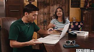 horny hailey rose uses her huge tits and dirty skills to save her job 😏