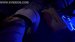 on the tour bus, cheetah adora strips in clear shoes and miami dress, getting her ass ripped by big black cock 😈