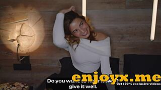 Beautiful Redhead Agatha Gives Hardcore Blowjob To Jason