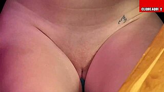 Blonde lesbian reaches orgasm with vibrator.