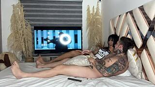 Blakeproductions: Two Horny Latinas Suck Monster Cock Together