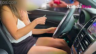 Slutty Wife Flashes Tits and Pays with Panties at Gas Station