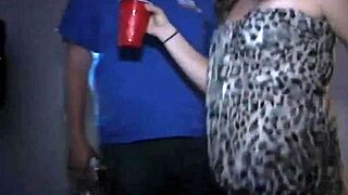 Intense Lesbian Pussy Toying Watched by Party Voyeurs