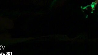 Detailed blowjob with banana and big oiled cock