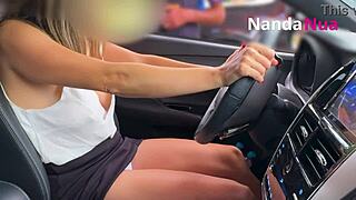 Slutty Wife Flashes Tits and Pays with Panties at Gas Station