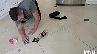 cherie deville riding the studs huge rod making her big tits bounce until he bursts his load