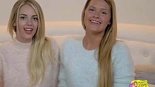 watch one lesbian friend use a dildo on the other