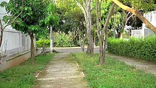 Stranger convinces big tit Latina for porn videos! 😏