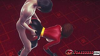 Porn animation with helen parr the incredibles big tits and ass hard fucking in black stockings doggystyle close-ups of a tight wet pussy with a massive cumshot. Tight pussy gets pounded in stockings.