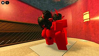 This Demon Girl Seduces With Her Hot Oiled Body In A Steamy Sauna