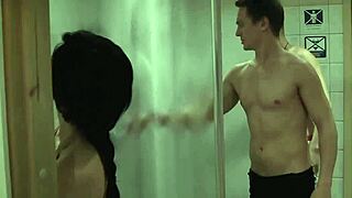 Skinny girl gives head at stag party scene 1