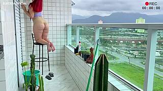 This naughty latina maid teases me with her short shorts