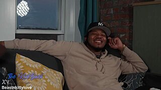 Kittylove shakes her big ass while licking dripping cock