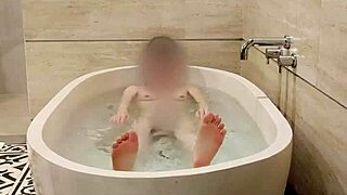 bathing a beautiful japanese college student