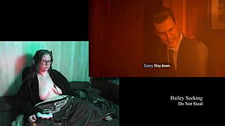 hey check out this naked brunette bbw playthrough