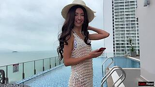 Spanish Blanca Tries White Russian Cock And Gets Creampie In Pussy Outdoors