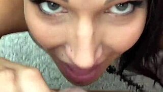Big tits babe sucks like a queen - blowjob rimjob ball sucking cum in mouth casting