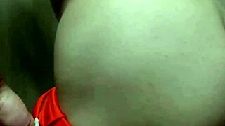 cute girl in swimsuit forced to insert huge anal plug during training