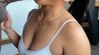 she licks and blows monster bbc with stepbrother