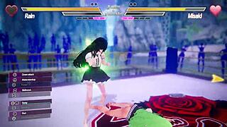 lesbian battle 10 with kissing and squirting