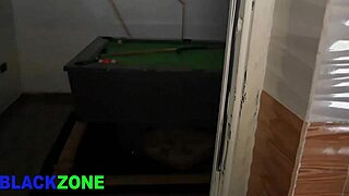 Beautiful step mother with fat ass gets fingered close up in the kitchen by young black guy