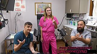 Tyler Lynn's cheerleader gets intense sports physical