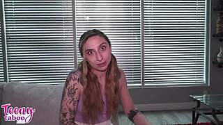 Nina Nova's Pierced Nipples Lead To Taboo Creampie