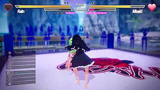 lesbian battle 10 with kissing and squirting