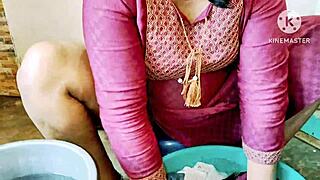 Indian bhabhi fucks neighbor boys in bathroom.