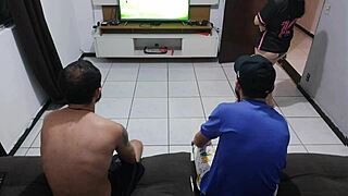 my husband lost the bet, so i had to be with his friend