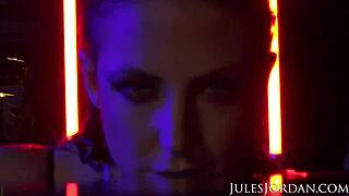 Jules Jordan - Dark Seduction Angela White Fucks Under Neon Lights At Night