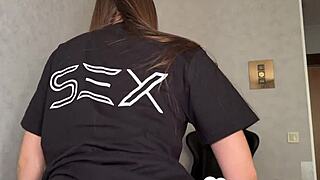 She gives handjob and blowjob before bent over doggy style