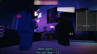 Goblin seduced by slutty elf in Roblox RP