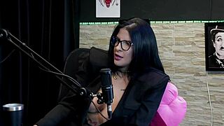 this milf stripper reveals her tits and pussy after saying she'll swallow and play with cum - leticia braga on sheer red