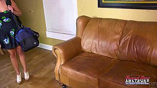 Sexy Busty Blonde Stella Masturbates With Big Dildo