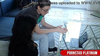 Violet Myers Blackmails Tech Guy for Domination and Pussy Pounding