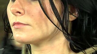 Submissive Woman Bound and Dominated by Master in Rough BDSM Session