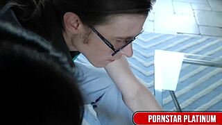 Violet Myers Blackmails Tech Guy for Domination and Pussy Pounding