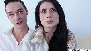 Petite wife nicole black loves riding dick next to her cuck