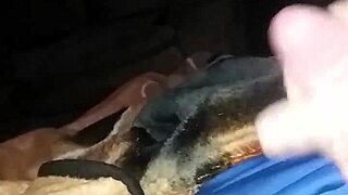 He jerks off to a teen's big cumshot, watching the hot scene unfold with intense pleasure.