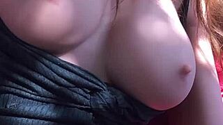 Small wanderer begs for stick, dirty talk from blonde with big breasts, sex toy