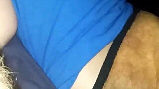 He jerks off to a teen's big cumshot, watching the hot scene unfold with intense pleasure.